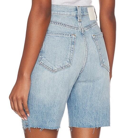 GRLFRND Distressed Quinn High Rise 90s Boyfriend Shorts in Santa Barbara - Picture 7 of 12